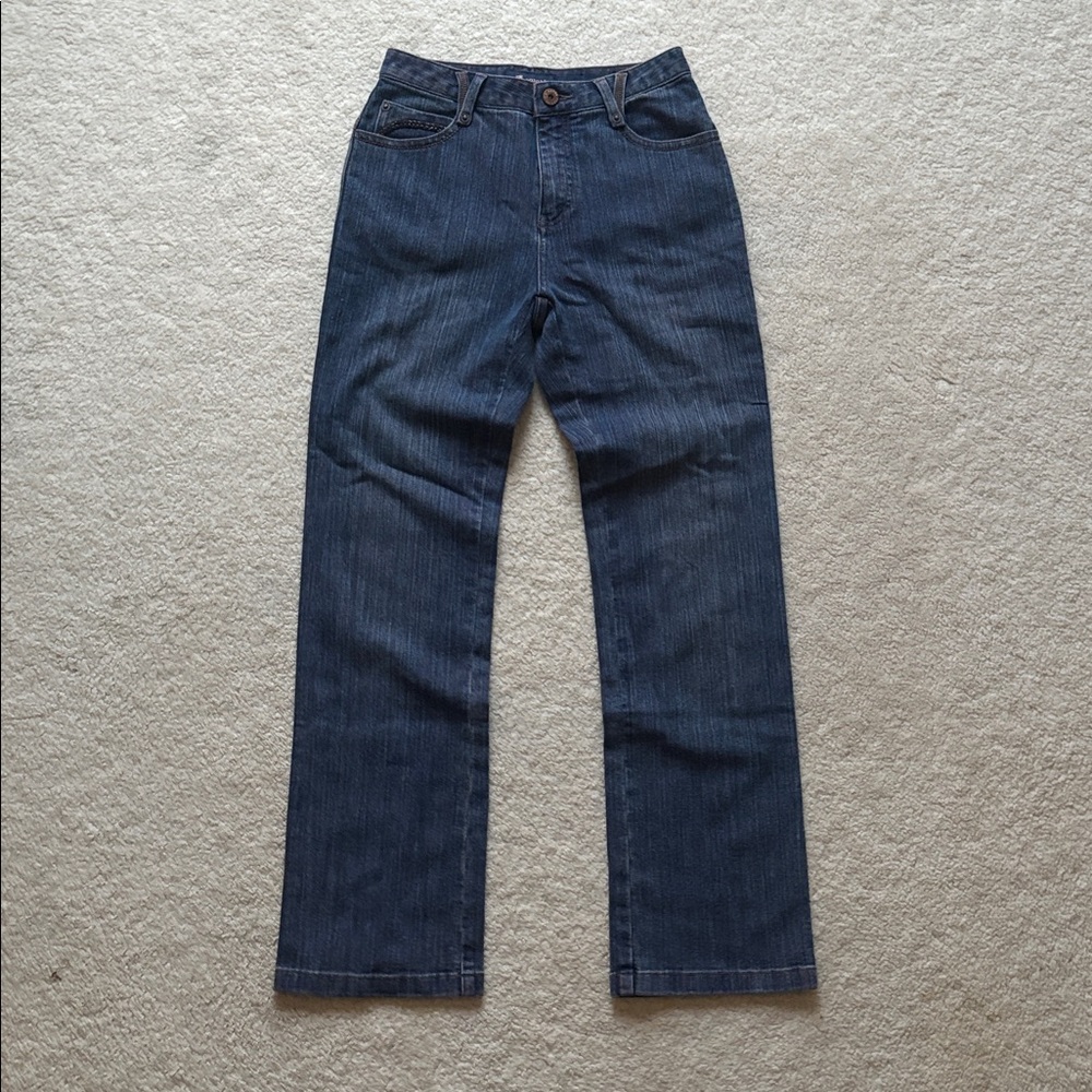 Boton Navy and Purplish Straight Leg Women's Jeans